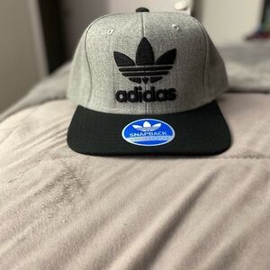 Adidas Gray and Black Snapback Hat
